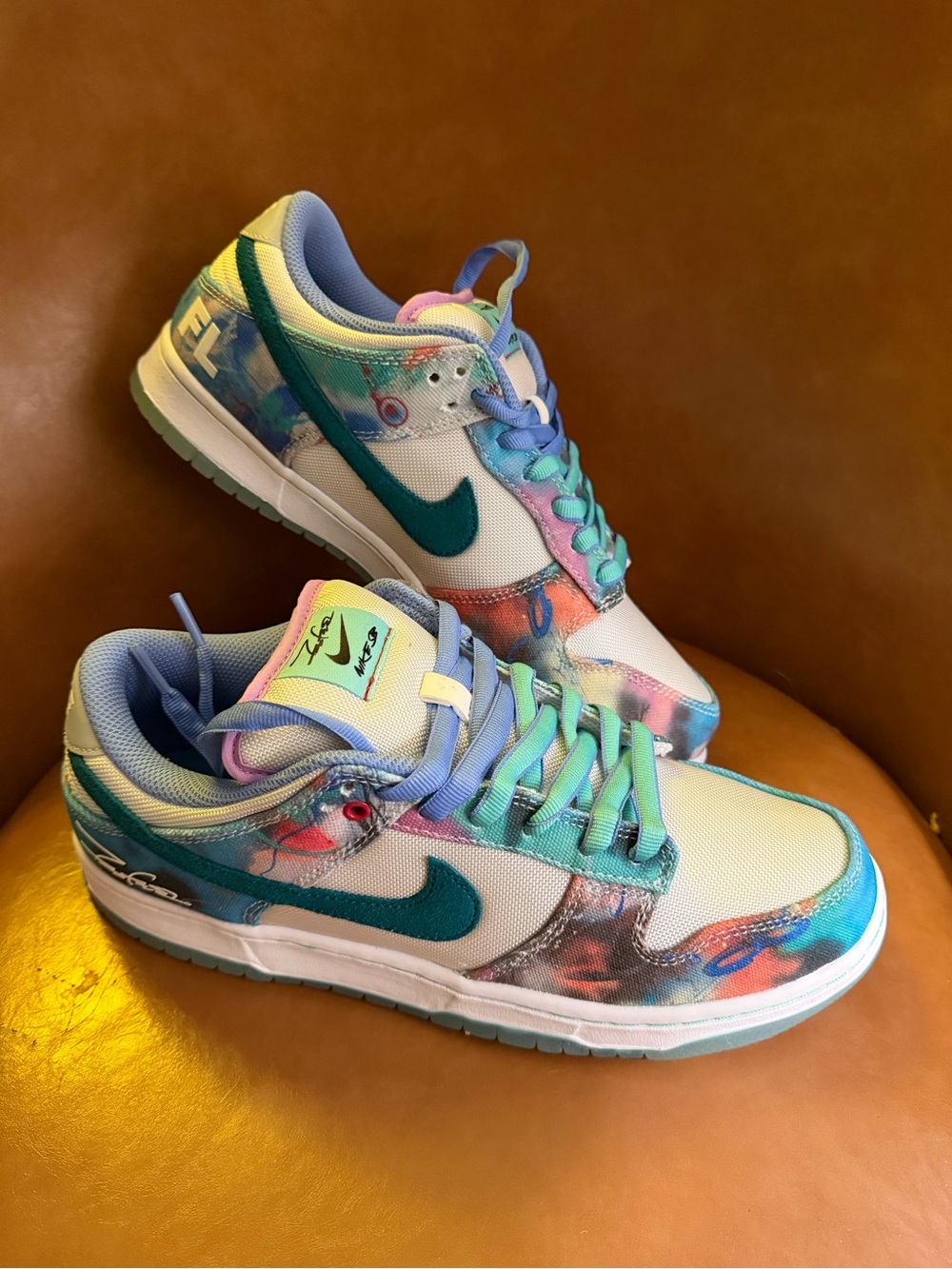 Nike x Futura Laboratories SB Dunk Low 'Bleached Aqua' - Size 9